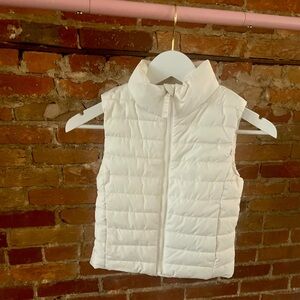 Girls Old Navy Cream Puffer Vest